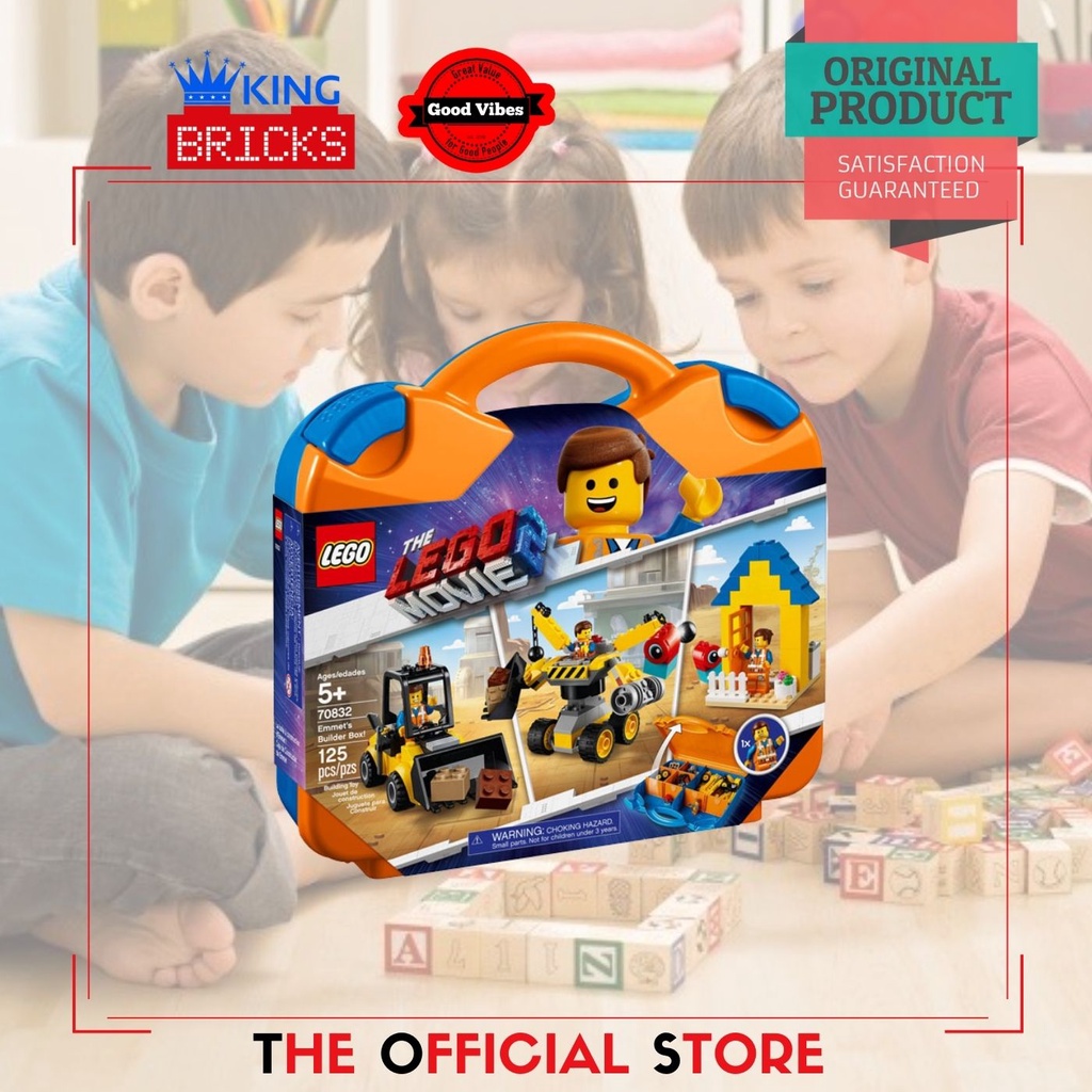 LEGO Original MOVIE 2 70832 Emmet Builder Box - Mainan Anak Edukasi Film Robot Lucy Tas Koper