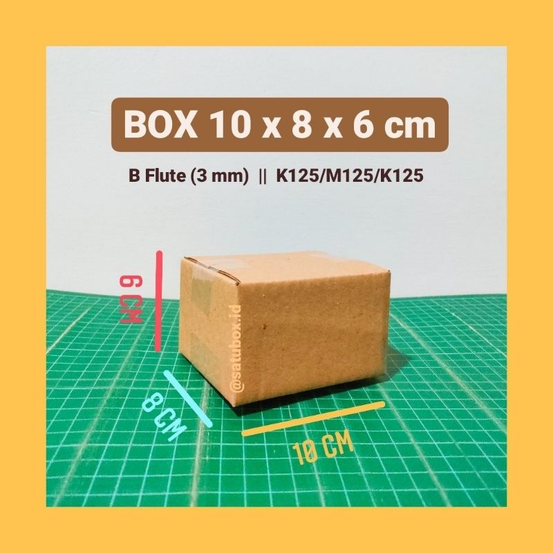 

karton kardus box polos uk. 10x8x6 cm, single wall tebal 3mm