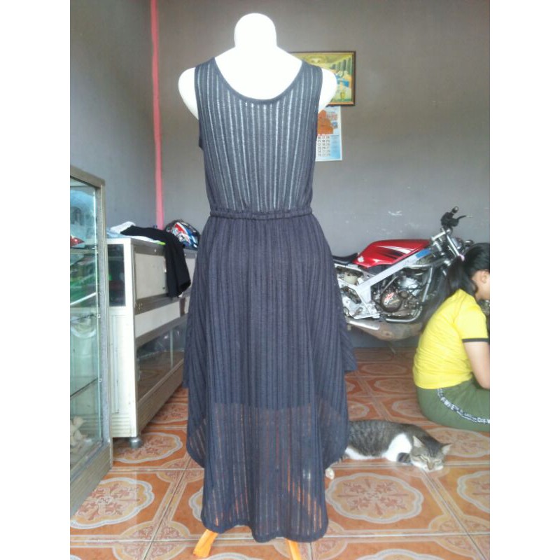 dress Model belakang Panjang Hitam