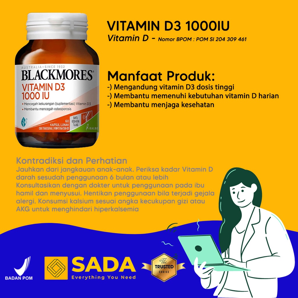 Vitamin BLACKMORES D3 1000IU