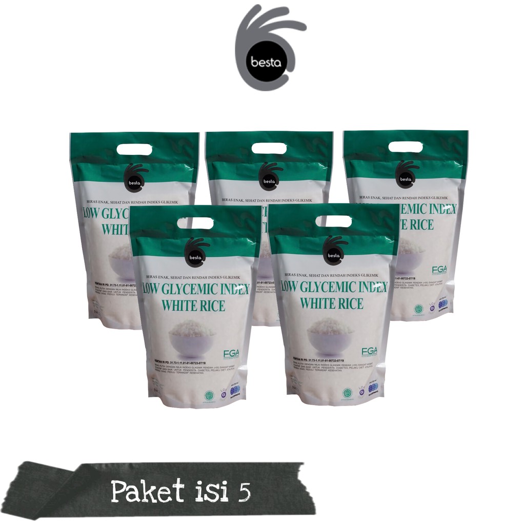

Bestarice- Beras Putih Sehat Low Calories [2 L] Paket 5