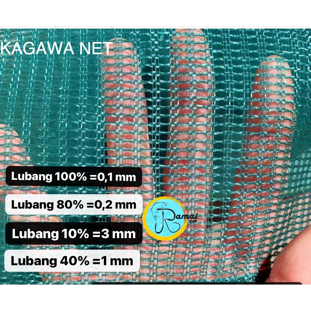 JARING KERAMBA IKAN BAHAN KASSA HIJAU LARVA BURAYAK HAPA IKAN UKURAN 2X1X1 MURAH