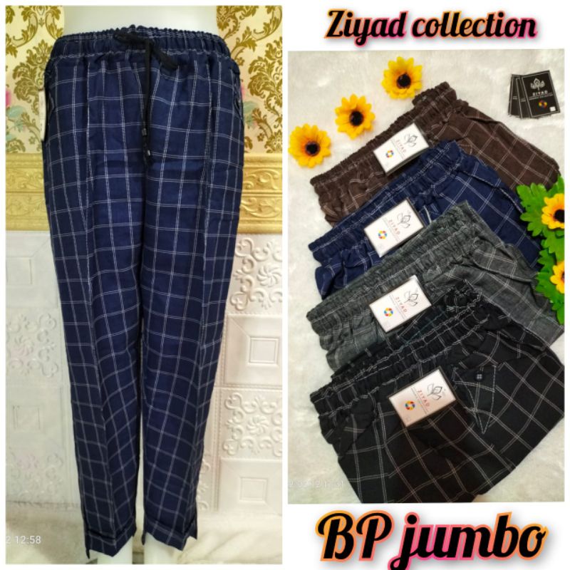 CELANA PANJANG WANITA SEMI WOOL / BAGGY PANTS CEWEK / CELANA TARTAN