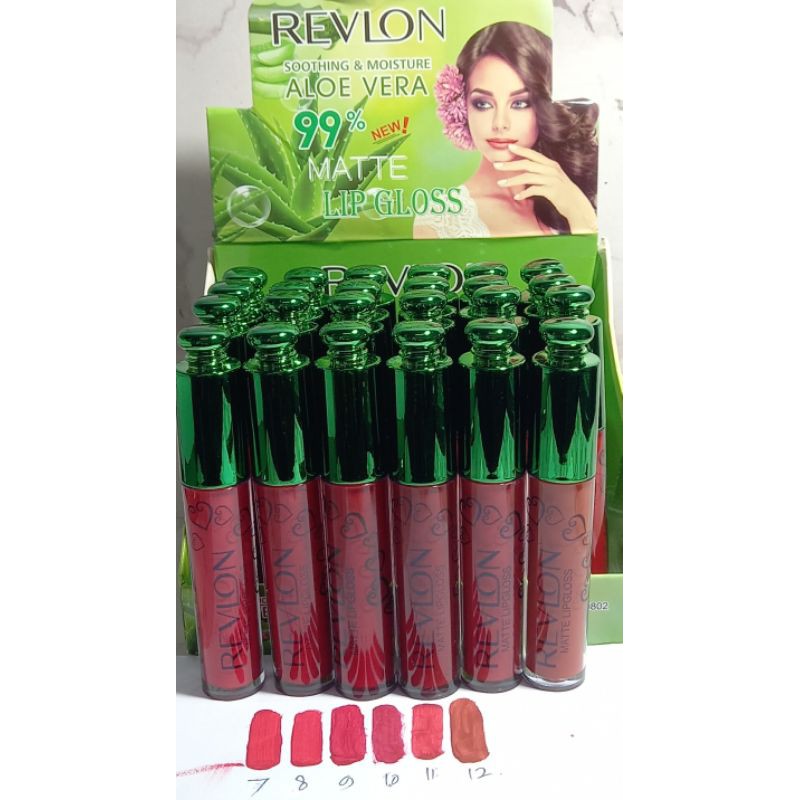 PROMO BESAR !!! LIPGLOSS MATTE  REVLON 99% ALOE VERA NEW  NO.ZG-0802