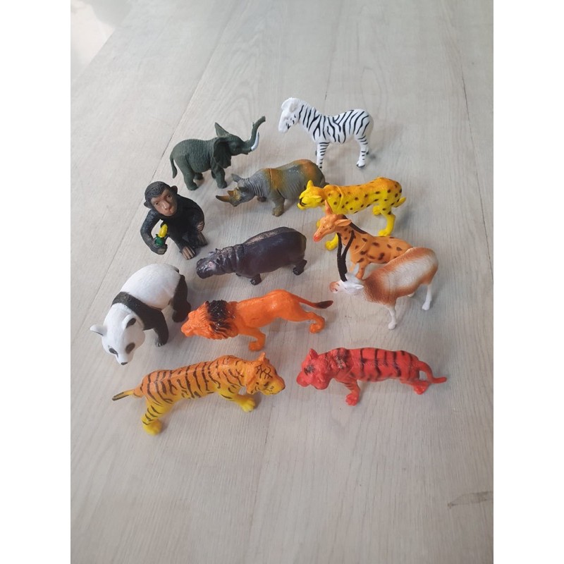 TERBARU MAINAN HEWAN KARET SET ISI 12 PCS WILD ANIMALS