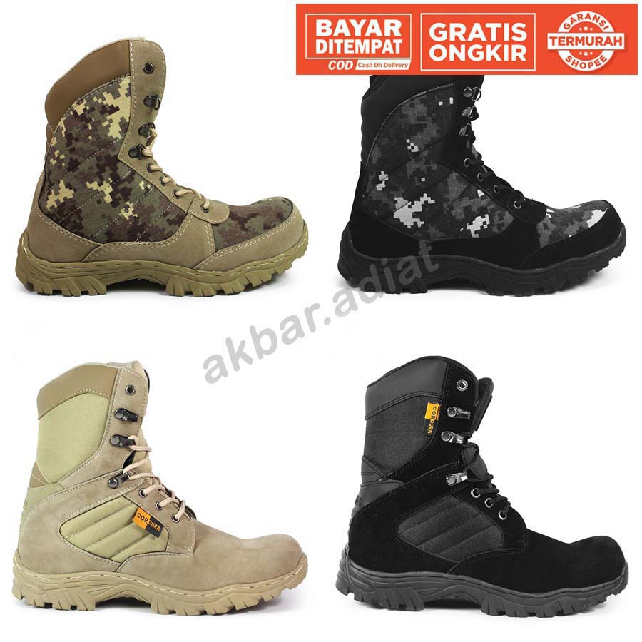 SEPATU GUNUNG CORDURA 8 INC SEPATU PRIA UJUNG BESI SAFETY BOOTS