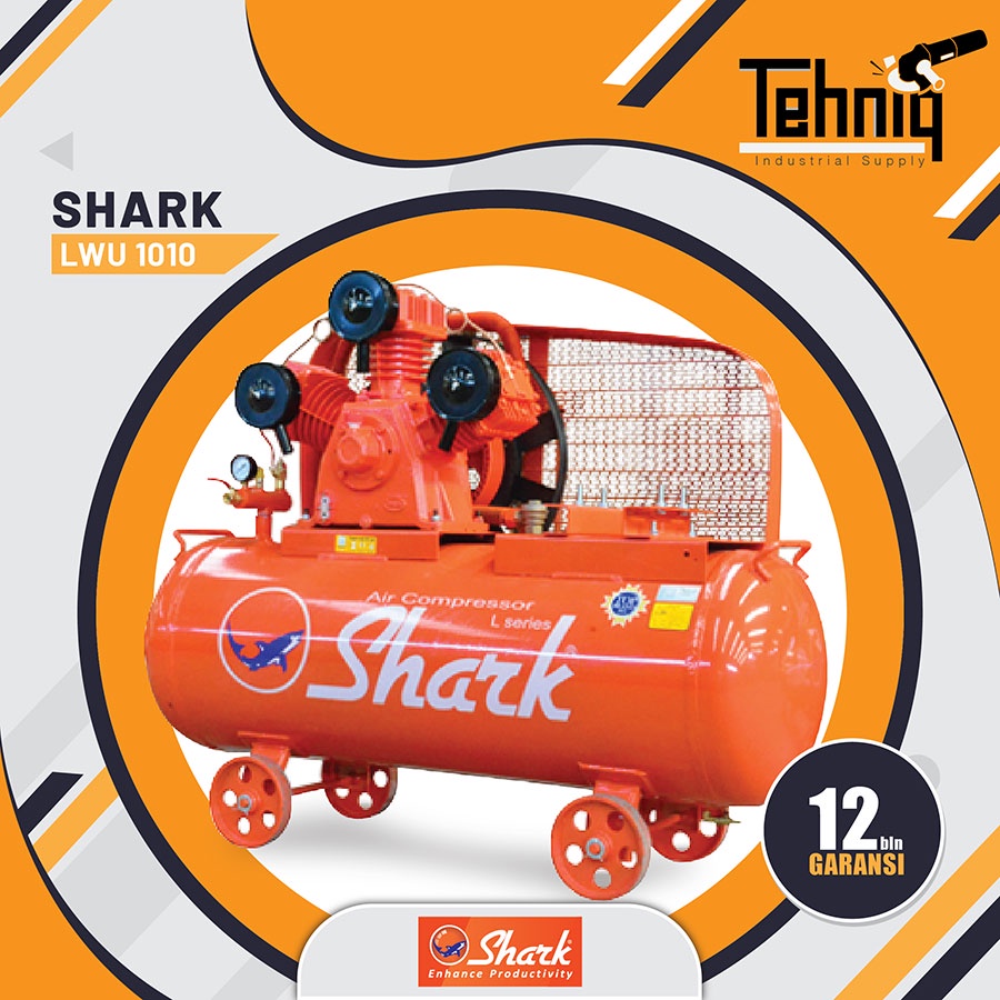 Shark Lwu-1010 Belt 10 Hp Mesin Kompresor Angin Listrik