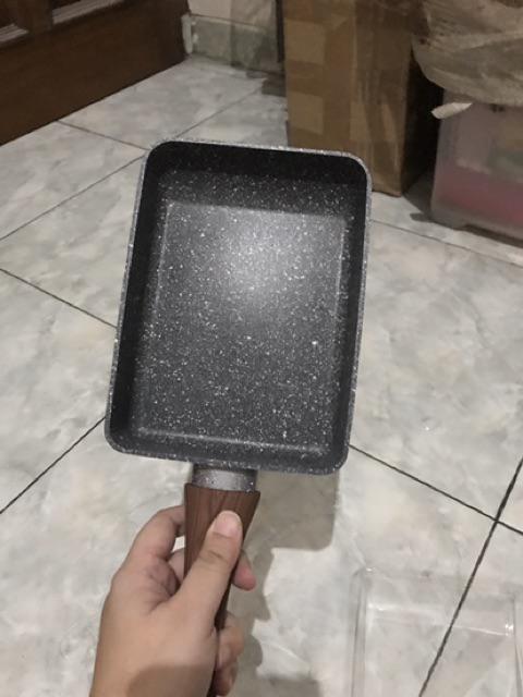 Omelette Fry Pan Marble Granite Wajan Telur Kotak 13 X 18 Tamagoyaki Premium Cookware