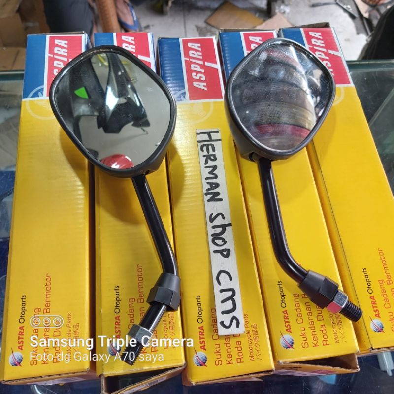 Spion Standar Yamaha kaca cembung pendek Aspira / Spion Yamaha Standar Aspira pendek