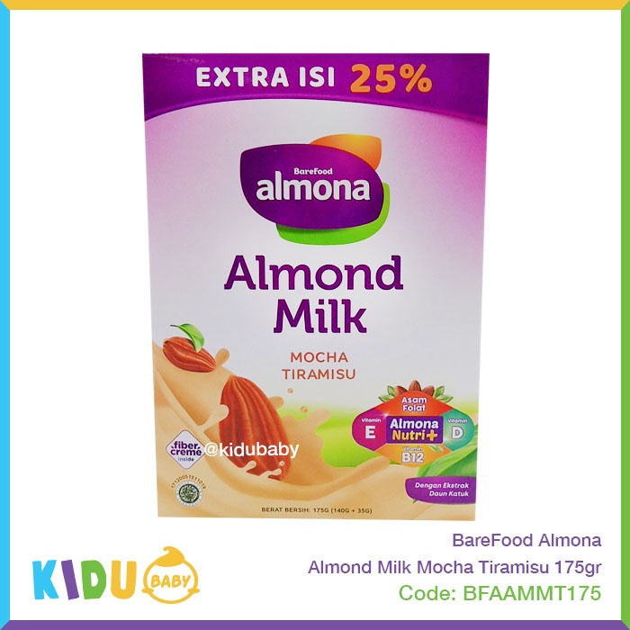 BareFood Almona Almond Milk 175gr Susu Almond Pelancar Asi Booster Kidu Baby