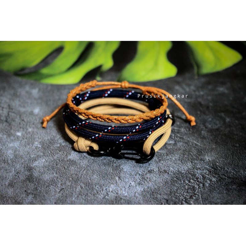 Gelang Tali Prusik Jangkar / Gelang Prusik Jangkar / Gelang paracord / Gelang paket / gelang tali