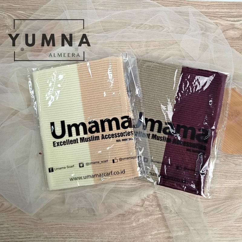 Bandana Rajut 2 Warna Premium By Umama Scarf, Inner Ciput Rajut UMAMA Premium
