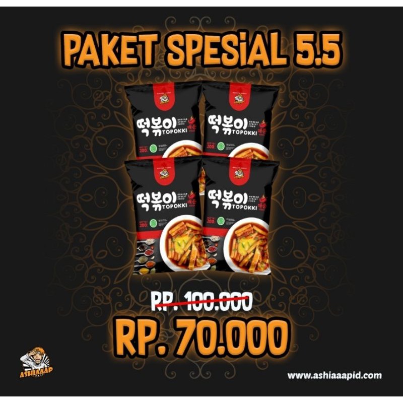 

Ashiaaap Paket Bundling 4pcs Topokki HALAL Topoki Tteokbokki Instant Tokpoki Pedas Rabokki Mozarella