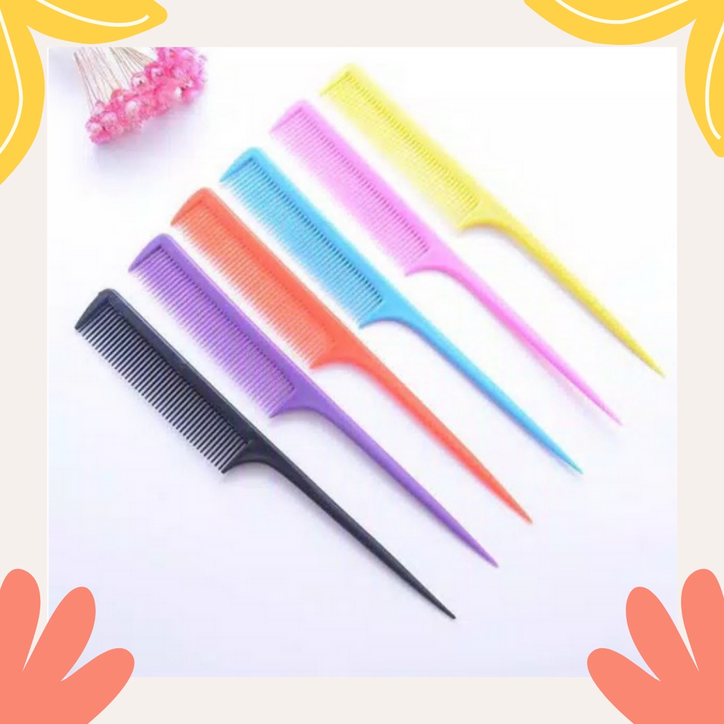 [1KG=100PCS] Sisir Rambut Plastik Polos Warna Warni Sederhana Rambut Souvenir Pernikahan