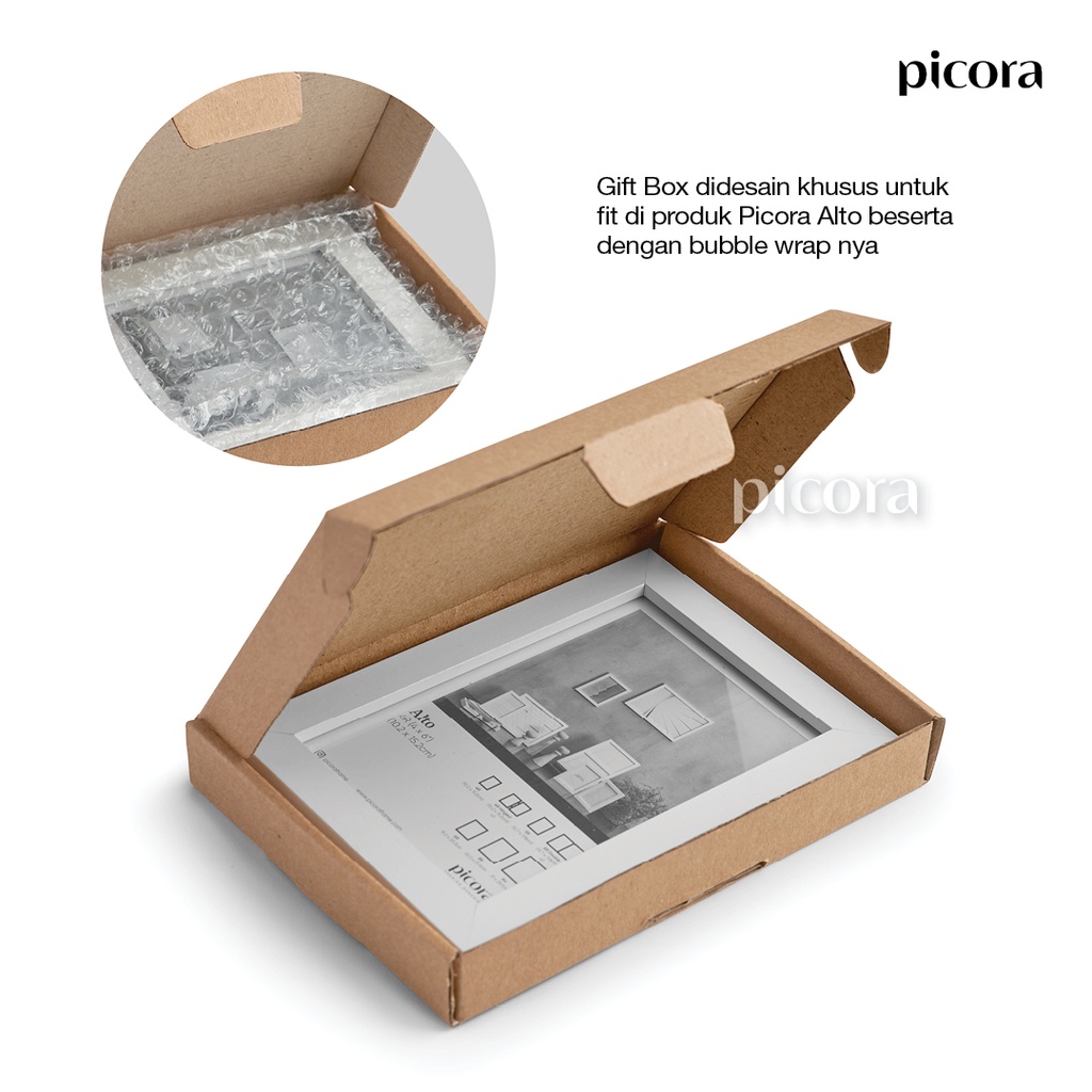 PICORA Gift Box Kardus Kotak Kado Packaging Die Cut Bingkai Foto