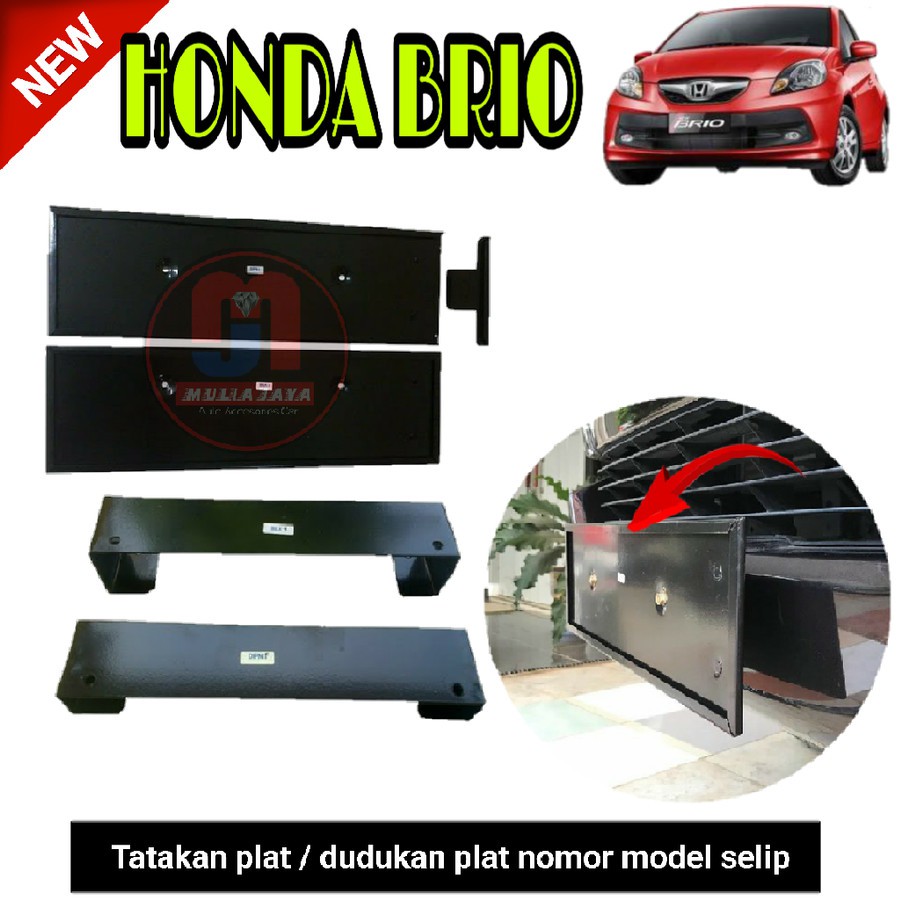 Tatakan/dudukan plat no mobil Honda Brio