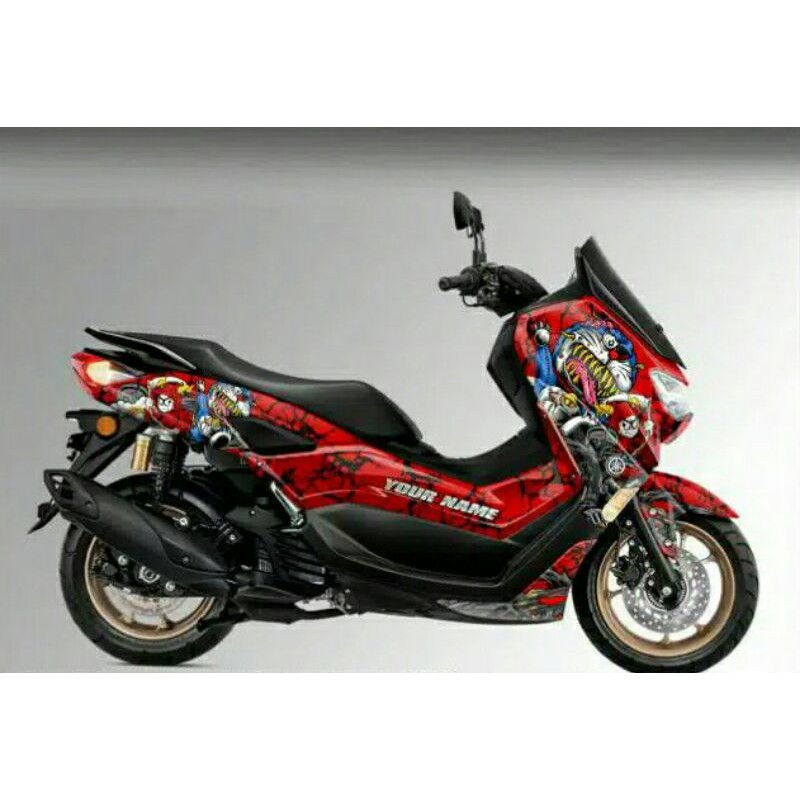 Decal nmax doraemon zombie merah