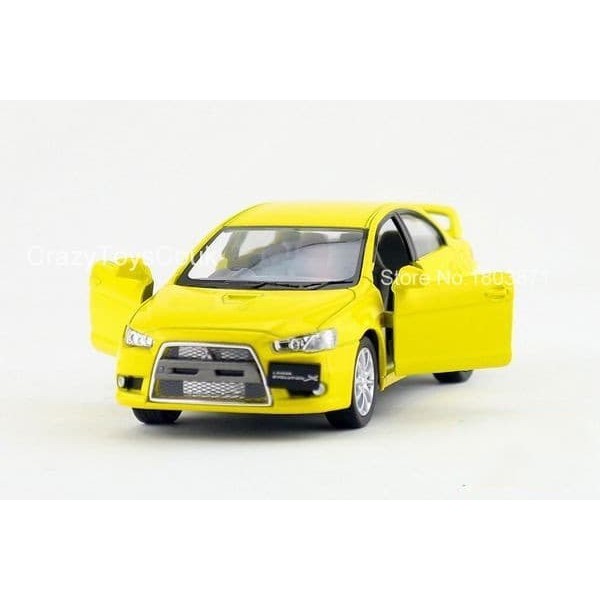 Diecast Mobil Mitsubishi Lancer Evolution X Yellow - Diecast Mitsubishi