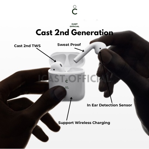 iCast TWS Cast Pods Gen 2 Wireless Charging by iCast Official