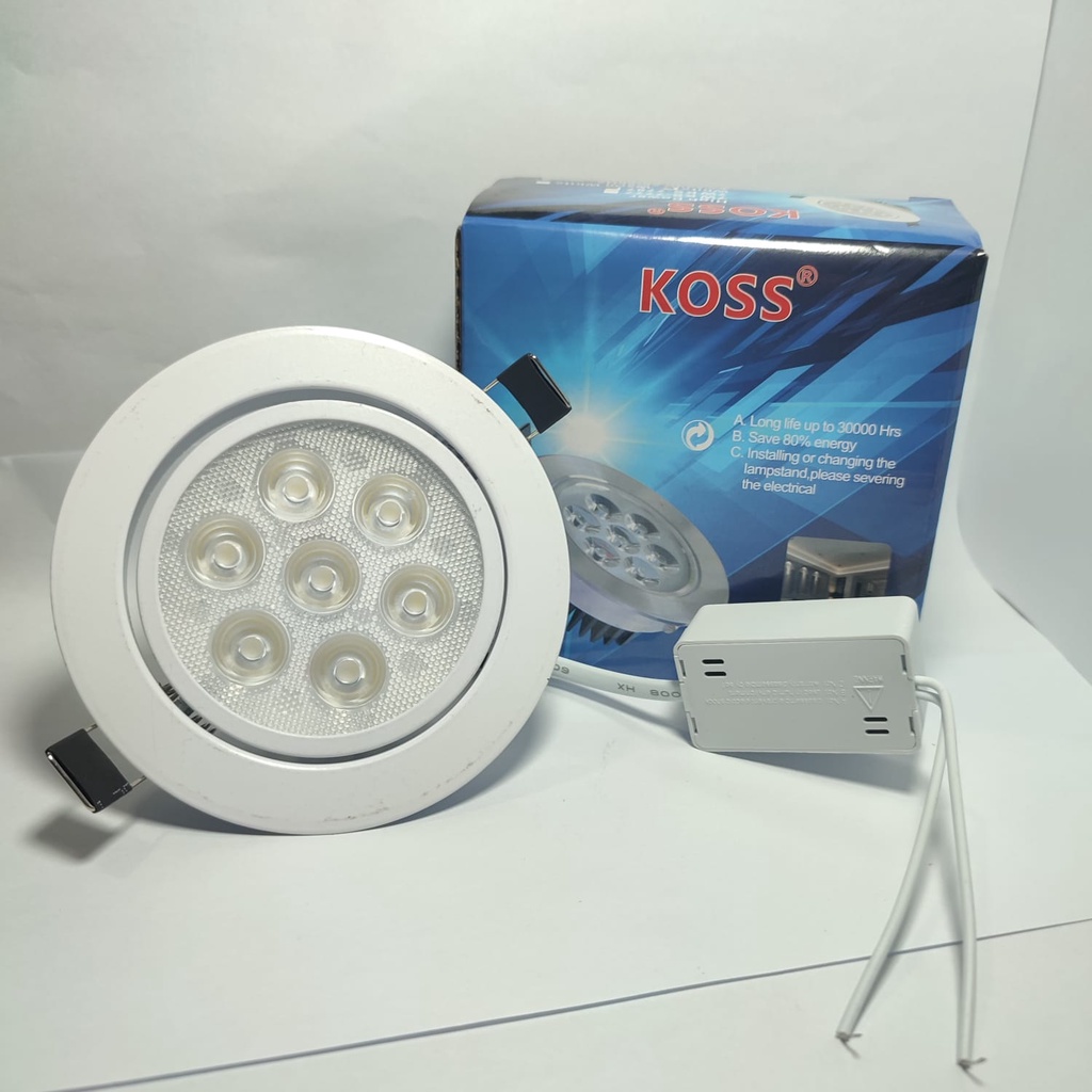 Lampu Downlight LED sorot 7Watt 7mata White / WarmWhite