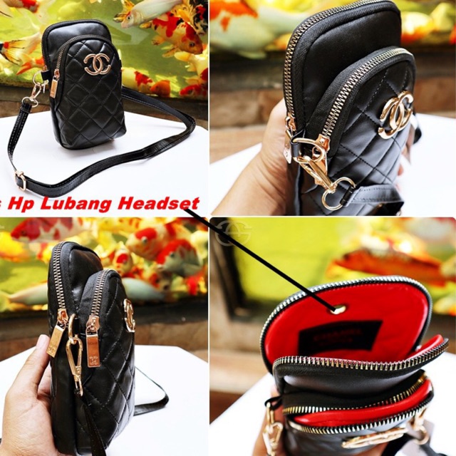 Akaci Tas Selempang HP x6589 Fashion Wanita Grosir Murah ada lubang headset THR