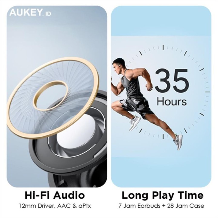 Aukey Headset / TWS Aukey EP-T32 Wireless Charging Earbuds 12mm Drivers IPX8