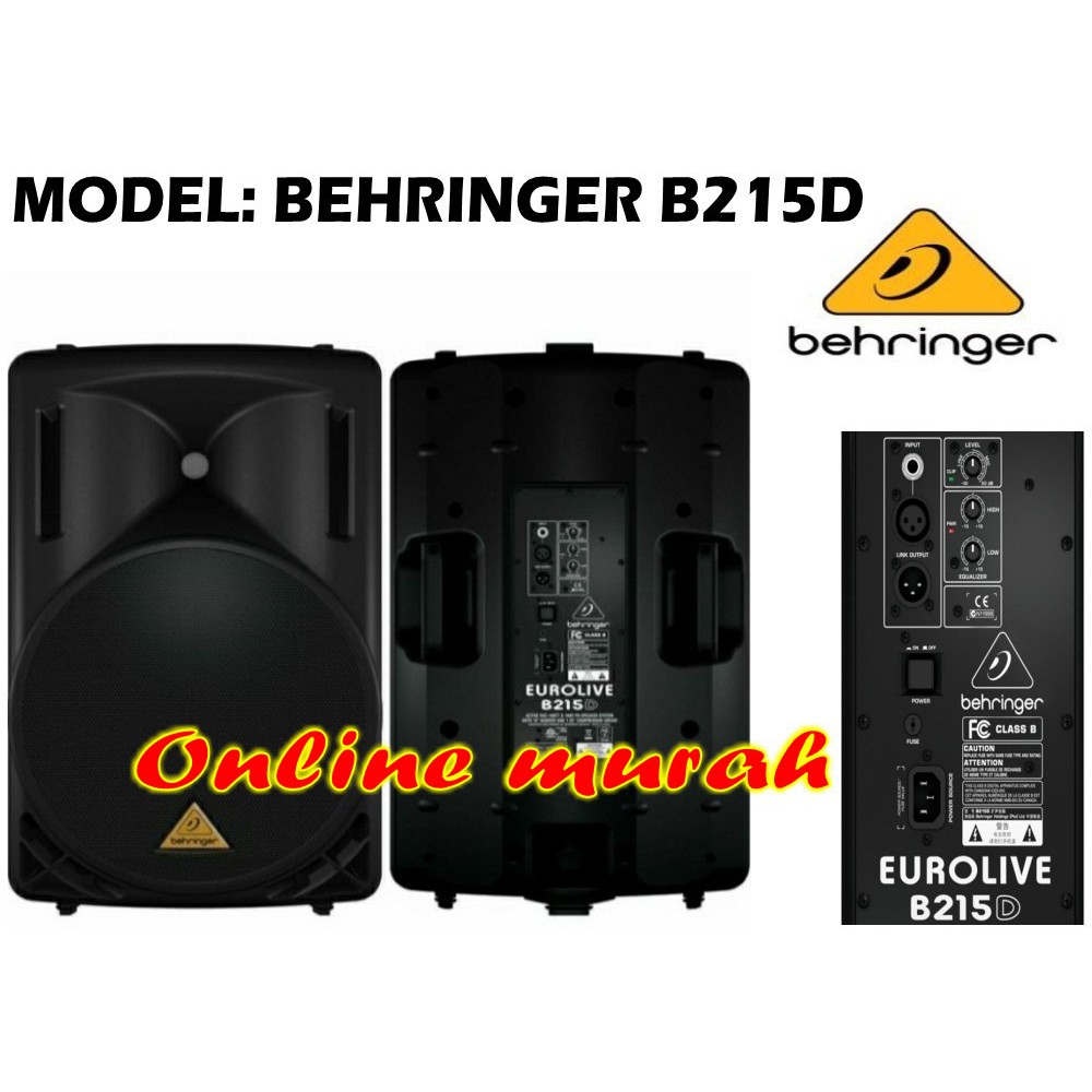 SPEAKER AKTIF BEHRINGER B 215 D B215D B215 D 15 inch 2 pcs ORIGINAL