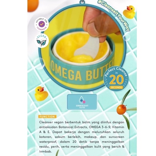 BPOM SOMETHINC Omega Butter Deep Cleansing Balm Pembersih Wajah Make Up