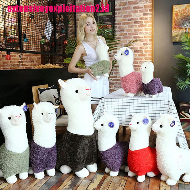 &lt; E2id &amp; &gt; Mainan Boneka Stuffed Plush Alpaca Kartun 28cm Untuk Bayi