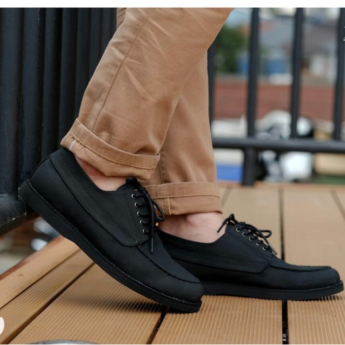 HUGO BLACK |ManNeedMe x FSTP| Sepatu Sneakers Pria Moccasin Shoes ORI