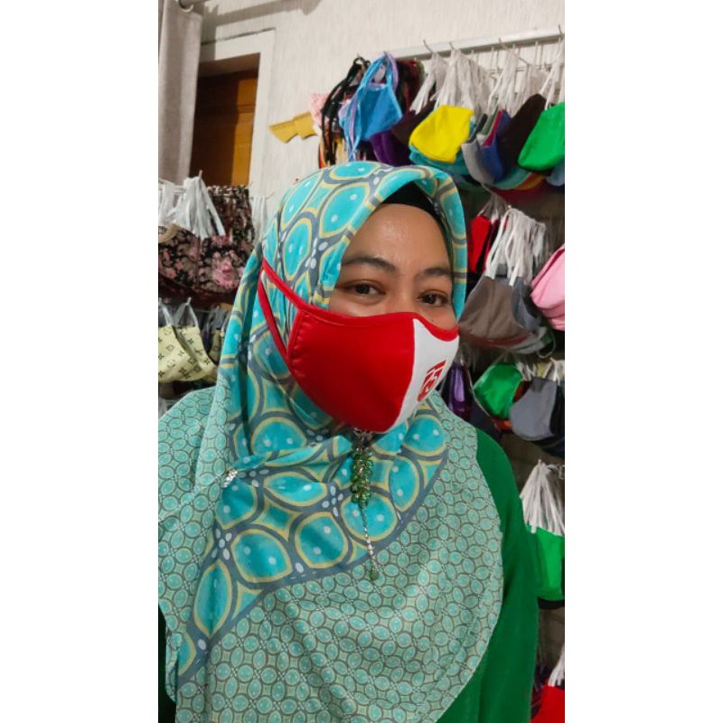 masker merah putih 2 ply