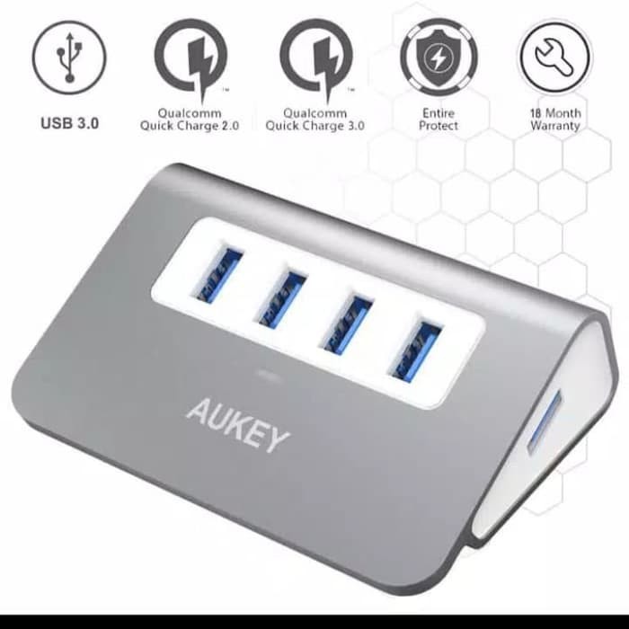 Jual Aukey HUB USB 3.0 Alumunium (garansi resmi aukey indonesia) Diskon