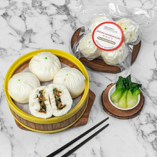 

10TEN DIM SUM - Bakpau Sayuran ( 4 Pcs) l Premium Quality