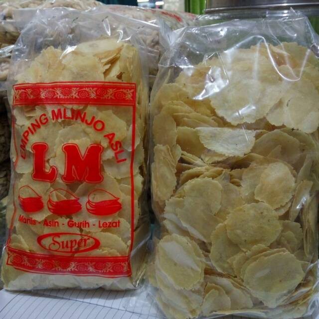 

Emping manis tipis mentah (mini)500gr kriukk-kriukk