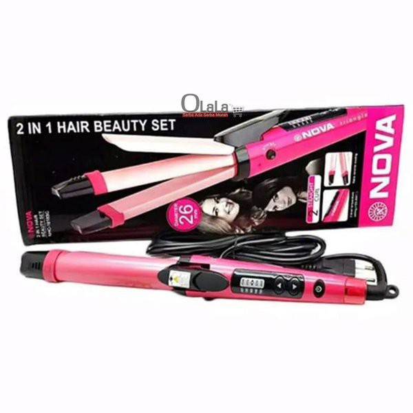 Catokan Nova NHC-1818SC ORIGINAL , CATOKAN 2IN1 , CATOKAN CERAMIC , CATOKAN CURLY