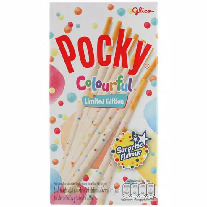 

BOX Pocky Colourful Limited Edition Biskuit Stik Dengan Surprise Flavour - 36gr