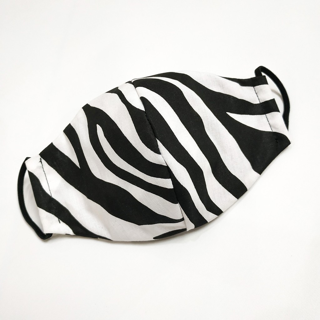 Masker Katun Motif ( Zebra Print )