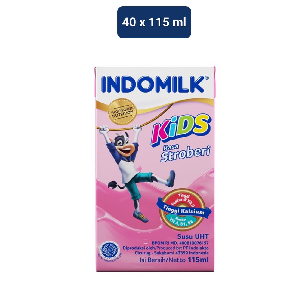 Promo Harga Indomilk Susu UHT Kids Stroberi 115 ml - Shopee