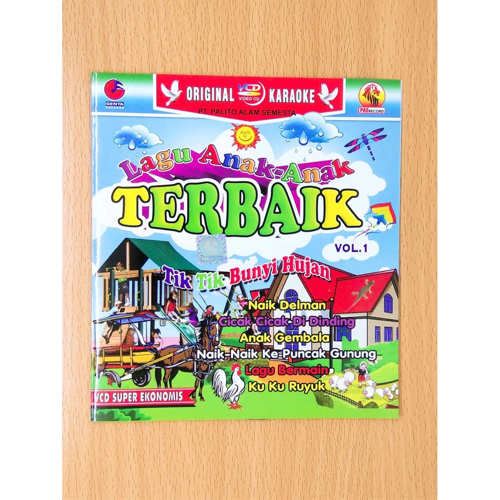 kaset VCD original Lagu Karaoke Anak  Lagu Anak Anak Terbaik Vol 1