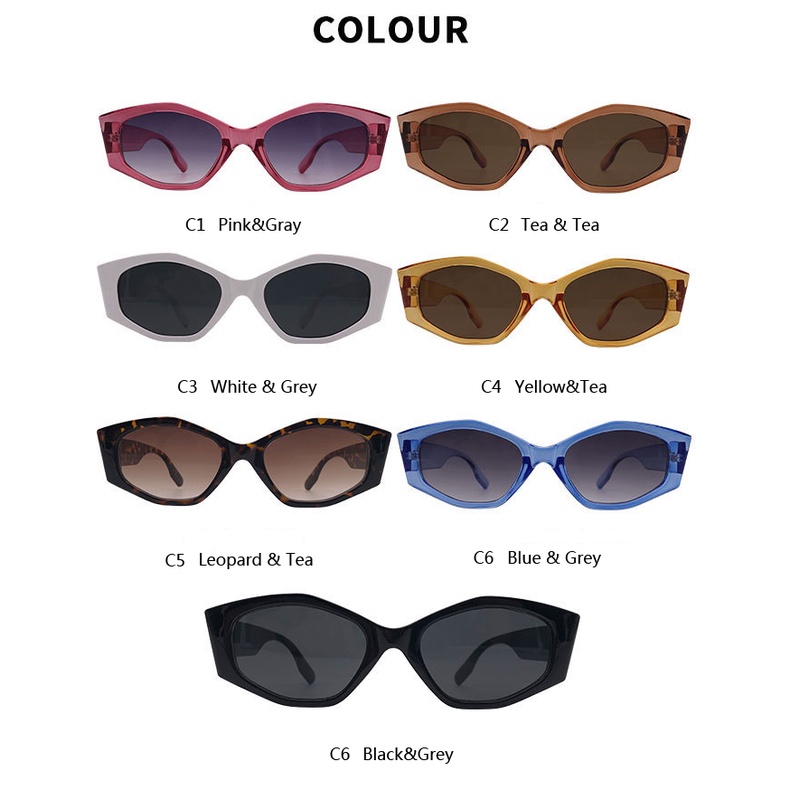 Kacamata Hitam Model Irregular Gaya Retro Untuk Pria Dan Wanita