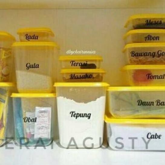 

➨authentic➩ Paket Stiker Bumbu Dapur / Pantry Label Vinyl dan Cutting ⊖ ⊗