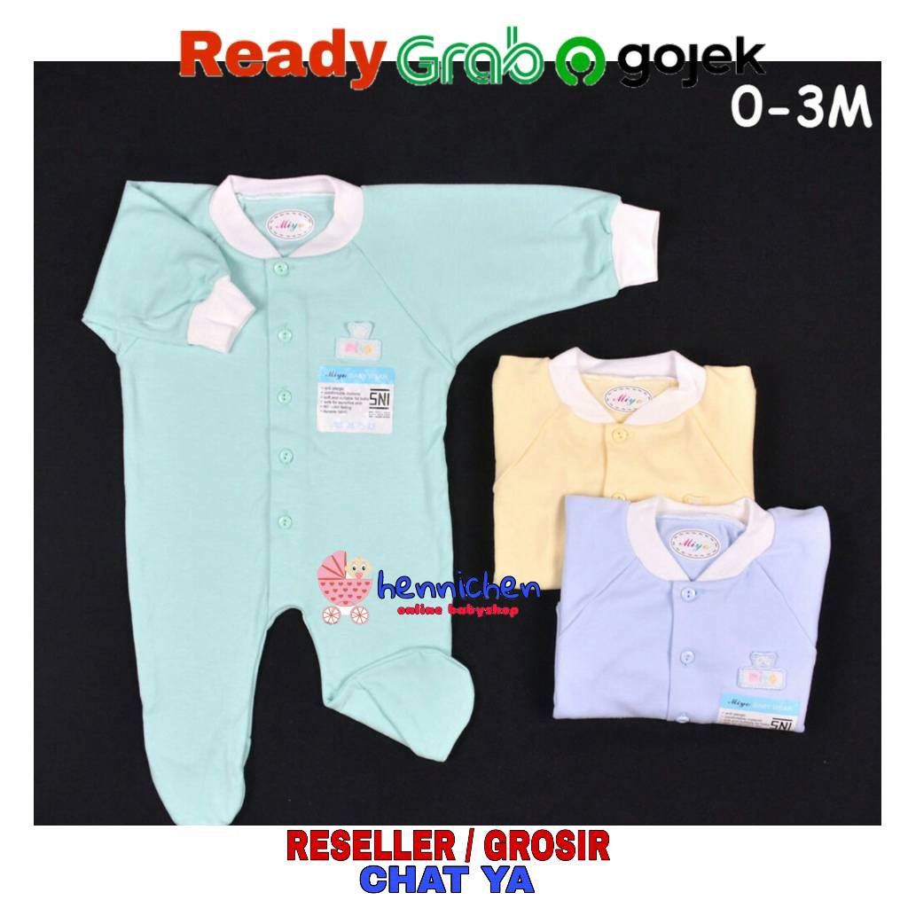 MIYO Baju Kodok Panjang  Bayi  Warna New Born (0-3M) SNI