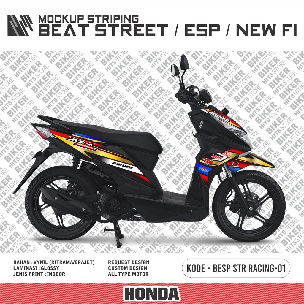 Stiker Striping New Honda Beat 2019 Beat Street Dan Esp Racing 2