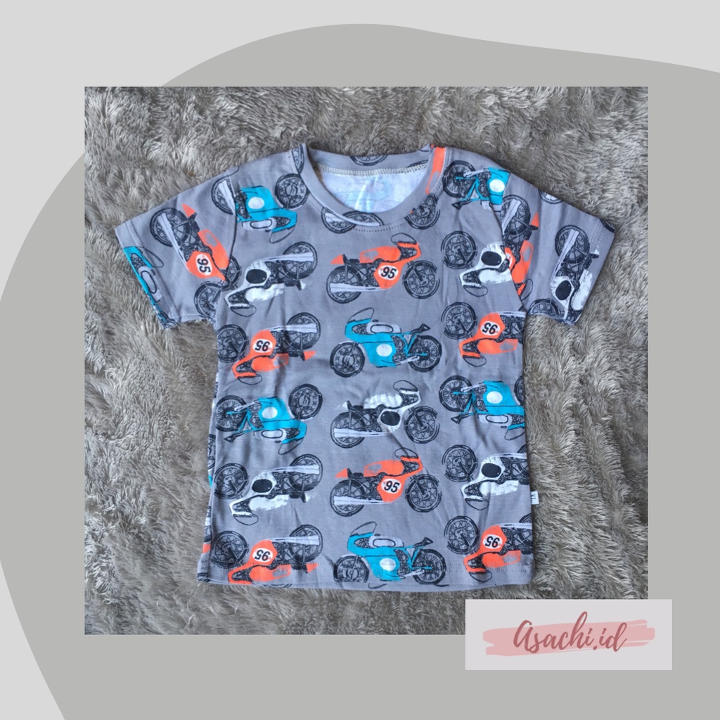 Printed Tee baju bayi kaos atasan laki - laki