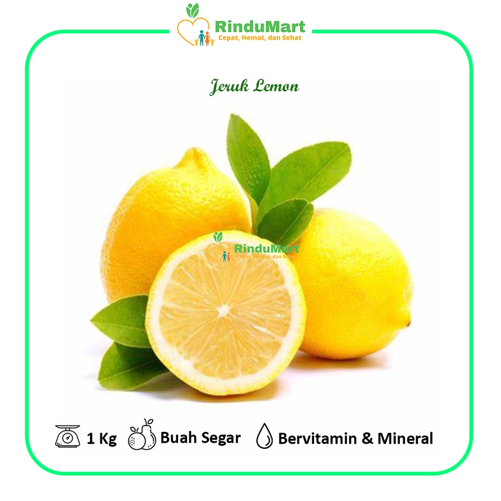 

Jeruk Lemon Califronia RinduMart 1/2 Kg - 1 Kg RinduMart | Bergaransi
