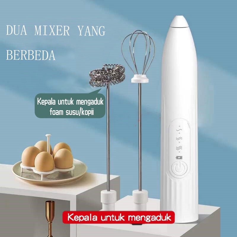 POTE Pengocok Telur USB Portabel Mini Blender Genggam Susu Kopi Blender yang Dapat Disesuaikan