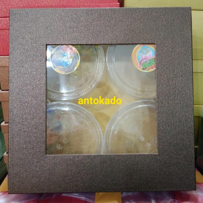 Box kotak hampers toples kue kering isi 4 toples bulat 1/2kg
