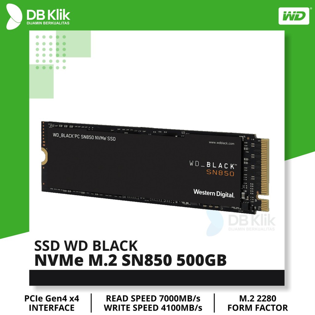 SSD WD Black SN850 500GB M.2 NVMe  PCIe Gen4 x4 - WD Black SN850 500GB