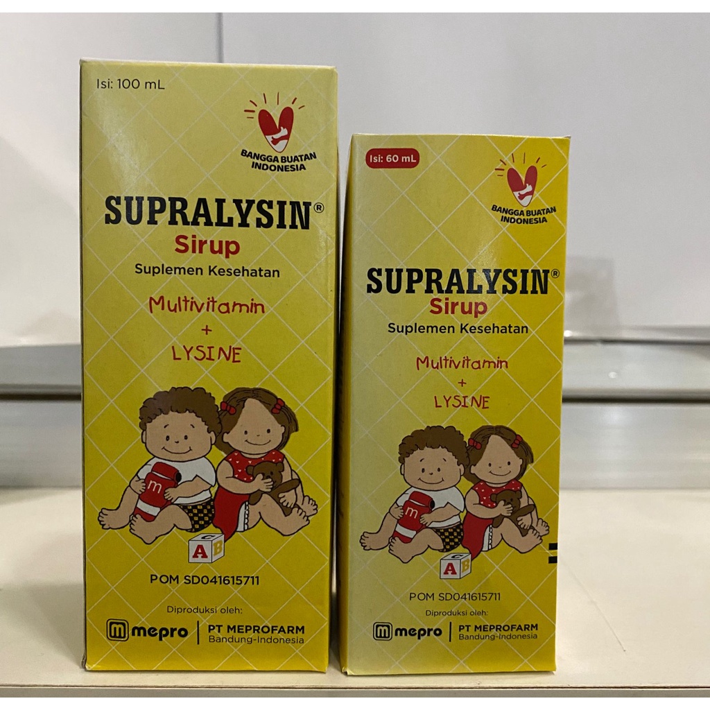 Supralysin Sirup 100 ml &amp; 60ml / Suplemen Makanan / Multivitamin