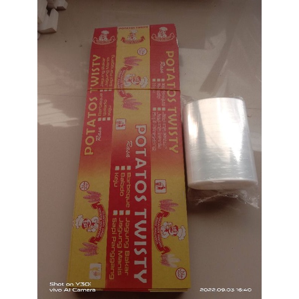 

kertas kentang + plastik kentang